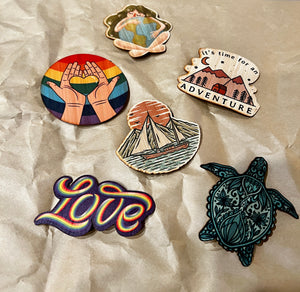 Image result for aesthetic pins  Pin and patches, Sticker patches