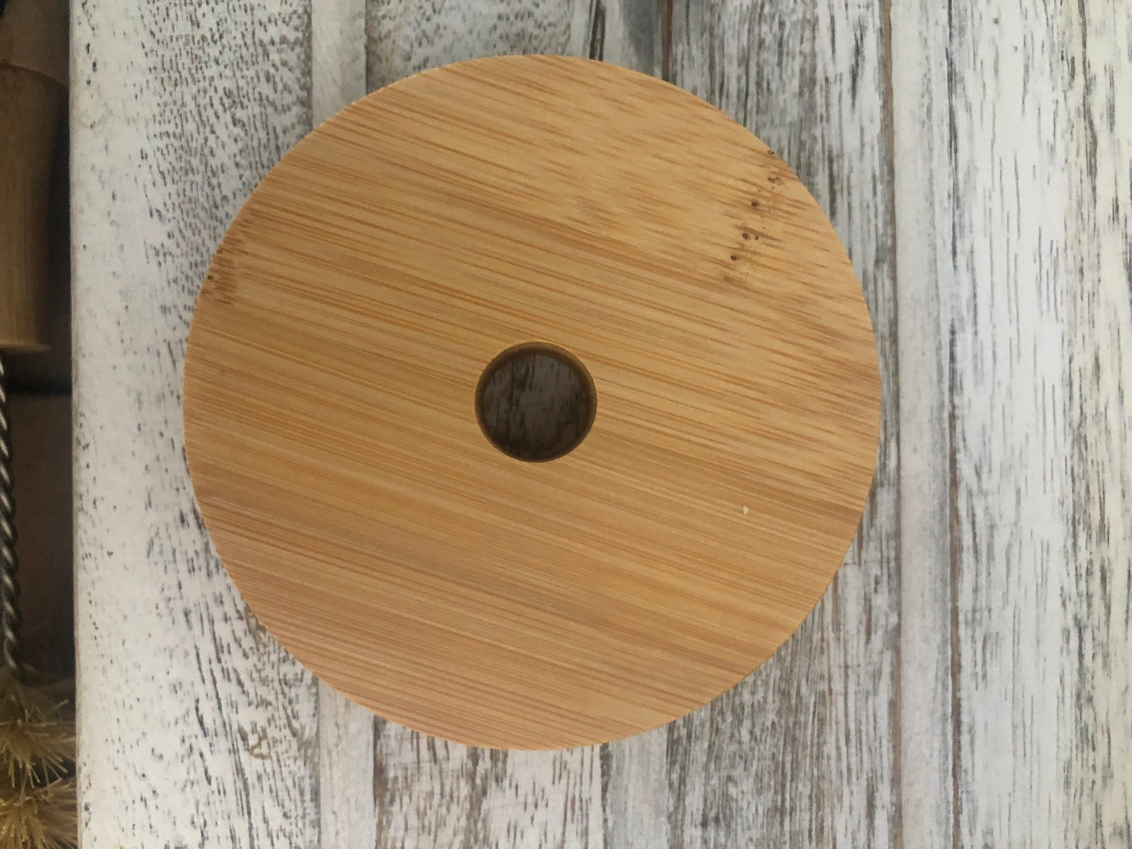 Bamboo Jar Lid with Hole